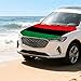 4x5Ft Pan-African Flag Car Hood Cover, Elastic Polyester, Universal Fit, Patriotic Automotive Hood Covers