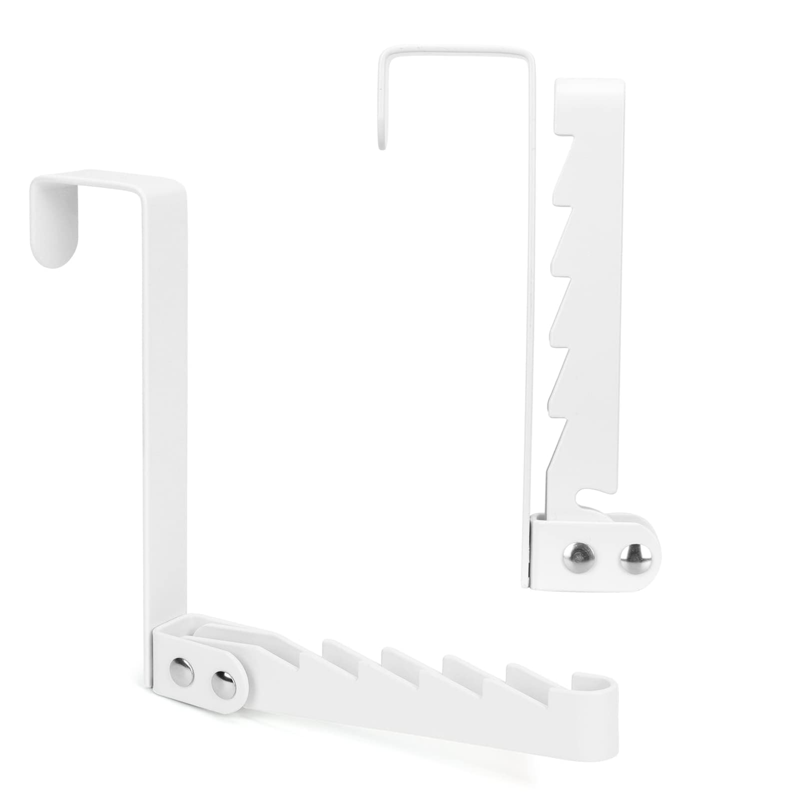 Azonee 2 Pack Over The Door Hooks Hanger, Collapsible Folding Over The Door Organizer, Sturdy Foldable Over Door Drying Rack, Rack Space Saving Hanger for Clothes, Coats, Towels for Bedroom Bathroom