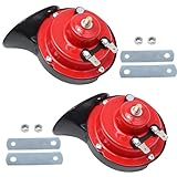 2 PCS Train Horns for Trucks 300DB Loud Air Electric Snail Horn,12V Waterproof Horns Kit Super Loud for Trucks,Cars,Motorcycle,Bikes & Boats