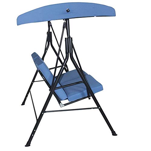 Homebeyond Patio 2 Seater Swing Top | Sunshade Hammock Cover Uv Protected Waterproof Outdoor Seat For Garden Pool Porch | Swing Canopy With Stand (Blue) - Sw-2B #TOP3