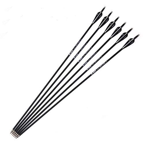 Muhubaih 6PCS 30" Archery Fiberglass Shaft Arrows 7.8mm F Compound Bow Hunting - Thumbnail 3