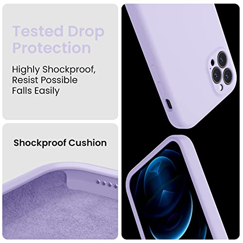 Image of FireNova Designed for iPhone 13 Pro Max Case, Silicone [Camera Protection] Phone Case, Soft Anti-Scratch Microfiber Lining Inside, 6.7 inch, Clove Purple