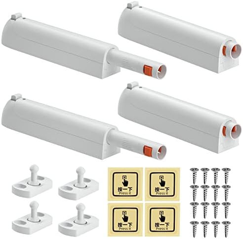 SIXHAOBU 4er Set Drucktüröffner - 25N Federkraft Für Küchen- & Kleiderschränke