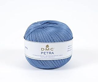 DMC Petra Yarn, 100% Cotton, Blue (5798), Size 5