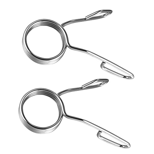 EXAOMBLE 2pcs Spring Clip Collars for Weightlifting Non- Barbell Clamps for Secure Grip Compatible Bars Fitness Accessories for Gym Strength Training