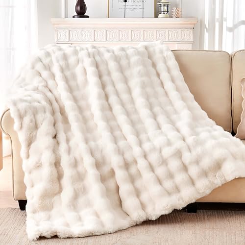 Luxury Faux Rabbit Fur Bubble Blanket