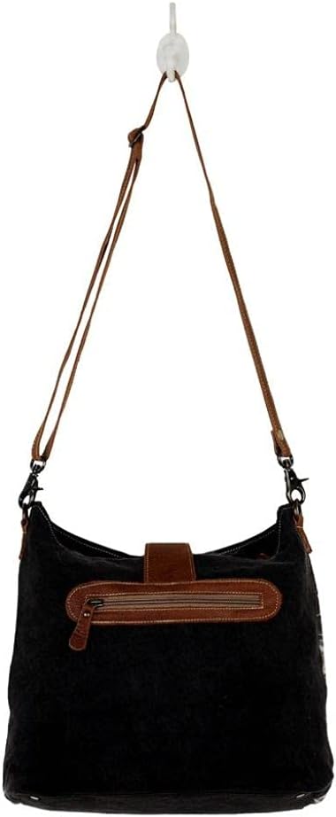 Myra Bag Canvas Purses for Women - Fabric Handbags for Women with Paisley Pattern, Canvas Cloth Body, and Real Leather Strap
