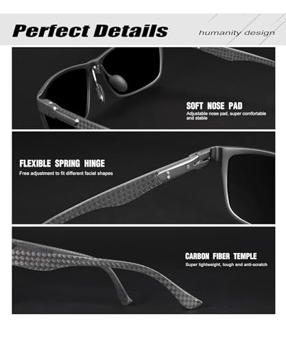 Image of ANYLUV Polarized Sunglasses for Men Rectangular Classic Al-Mg Metal Frame Sun Glasses Mens Sunglasses with UV Protection