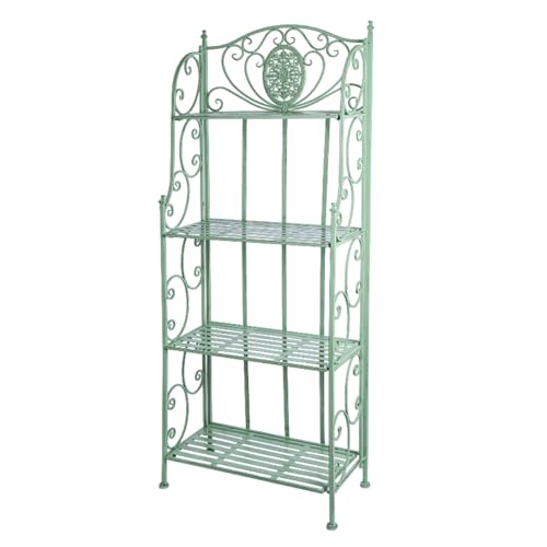 Labasuan Antiker Pflanzenständer aus Metall im Used-Look, 4-stufiger,...