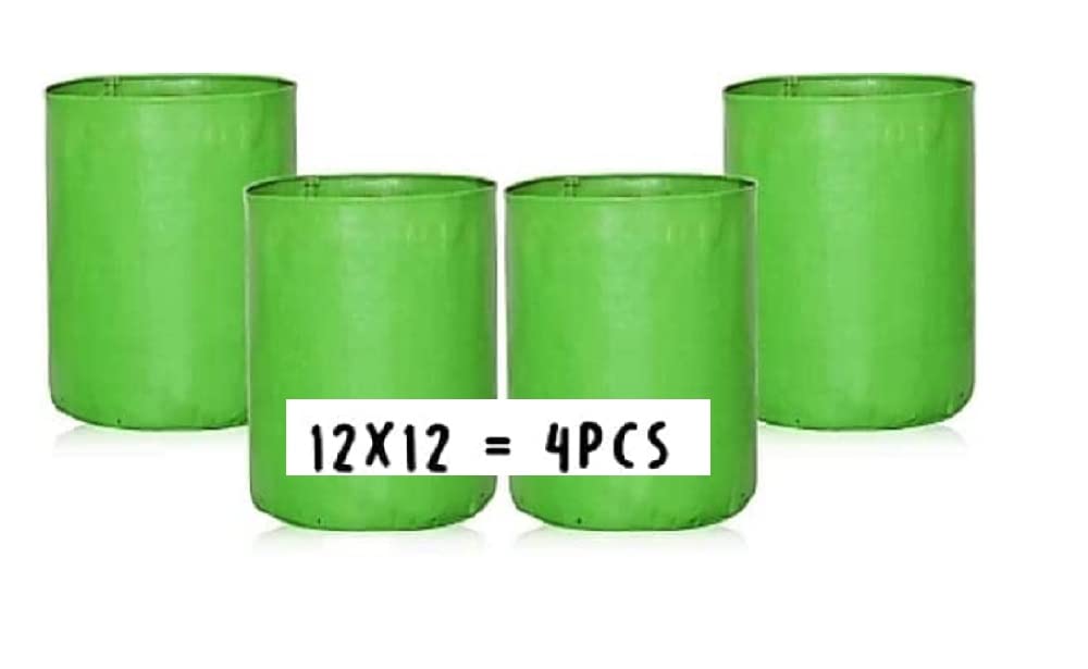 SCOTMEN Polyethylene Round Green Grow Bags 12x12 Inch – Pack of 4 Terrace Home Gardening Plant Growing Bag with UV Stabilized Grow Bag for Outdoor & Indoor Gardening (B0B6CSR4Z2) Amazon Price History, Amazon Price Tracker