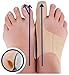 Bunion Corrector for Men & Women Big Toe Straightener for Inside Shoes Socks. Ultra Thin Hallux Valgus Socks to Separate & Straighten Great Toes. Day & Night Splints for Juanetes, Med-Left