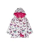 Hatley Girl's Printed Raincoat, White(Groovy Butterflies), 3 Years