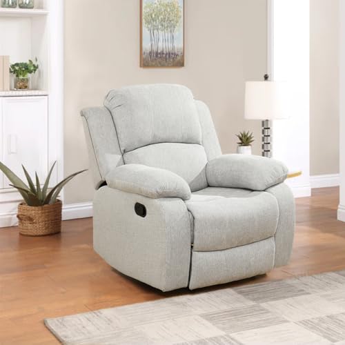 Sillón reclinable manual moderno gris miniatura 1