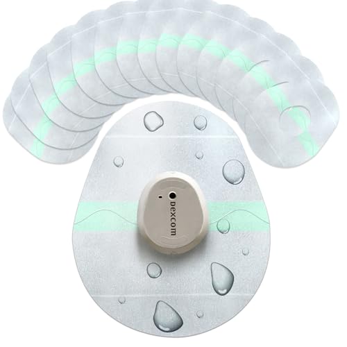 Adamson Dexcom G7 Over Patches Waterproof – 20 Clear Adhesive Patches – Transparent CGM Covers No Glue on Sensor – Strong Hold – Hypoallergenic & Sweatproof