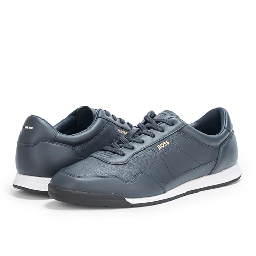 Image of BOSS Men's Titanium Low Profile Leather Sneaker