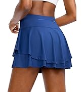 Pleated Tennis Skirt for Women with Shorts 4 Pockets High Waist Women's Workout Running Athletic ...