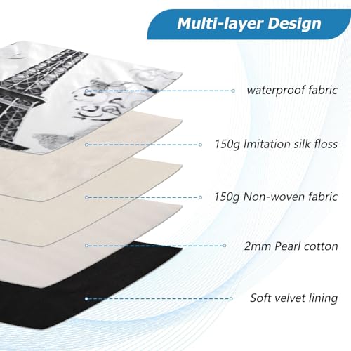 Funda para portátil estilo Torre Eiffel retro 13-14 pulgadas miniatura 4
