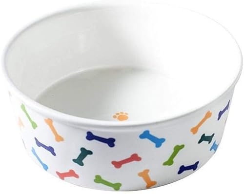 陶器 猫食器 犬 食器, フード そして 水 ペット 給餌器 猫 犬 ペット用品 用 大型 中型 小型 猫 犬 (大きい,色の骨)