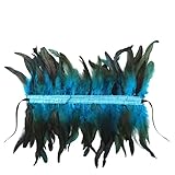 AITIHYA Dentelle Plume Faux Col Plume Ras du Cou Col Wrap Party Stage Performance Costume Turquoise