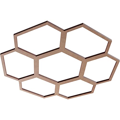 Image of Ekena Millwork 16 inchOD x 5 5 /8 inchID x 3 /8 inchT Florin Wood Fretwork Pierced Ceiling Medallion, Wood (Paint Grade)