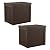 Suncast 2 Pack 22-Gallon Small Deck Box - Lightweight Resin Storage Container and Seat for Patio Cushions and Gardening Tools - Store Items on Patio, Garage, 22.5"L x 17"W x 22.5"H, Yard - Java Brown