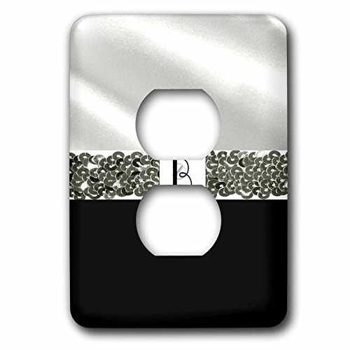 Lettre B sur blanc plaque double prise de courant design