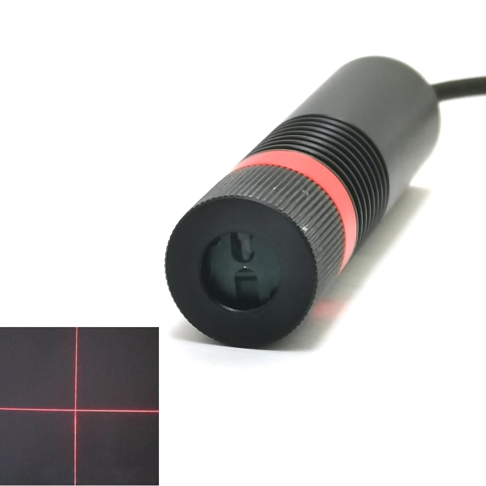 Módulo láser rojo cruzado clase II de 660 nm 5 V, 20 x 80 mm, localizador de madera para marcado láser