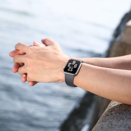Silicone Band Compatible with Apple Watch Bands for Women 40mm 44mm 45mm 46mm 38mm 41mm 42mm 49mm Ultra Men, Sport Strap for iWatch Bands Series 10 9 8 7 6 5 4 3 SE