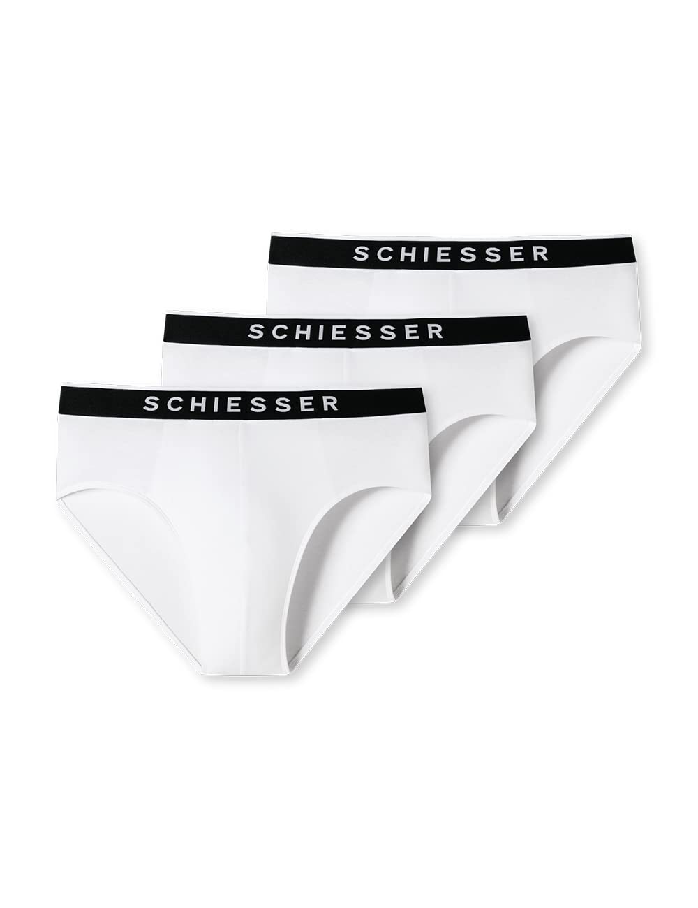 Schiesser Herren Slips 3er Pack Bio Baumwolle Multipack - 95/5 Organic, weiss