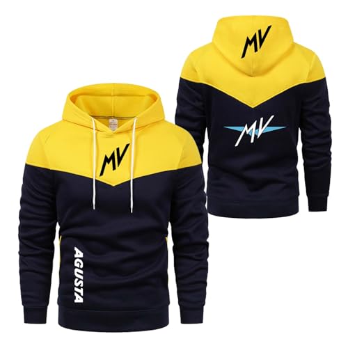 UZVKAVJP Sudadera con Capucha De Manga Larga para Hombre Sudadera con Capucha para M.V Chándal De Patchwork Abrigos De Primavera Y Otoño Sudadera Tipo Pulóver-HuangS||L