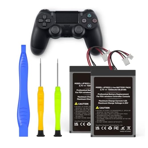 2 Stück Ersatzakku für PS4 Controller, 2026 Upgrade 7200mAh Hoher Kapazität Batterien Kompatibel mit Sony PS4 Slim/PS4 Pro Dualshock Controller CUH-ZCT2 CUH-ZCT2E CUH-ZCT1E CUH-ZCT1U mit Werkzeugsatz