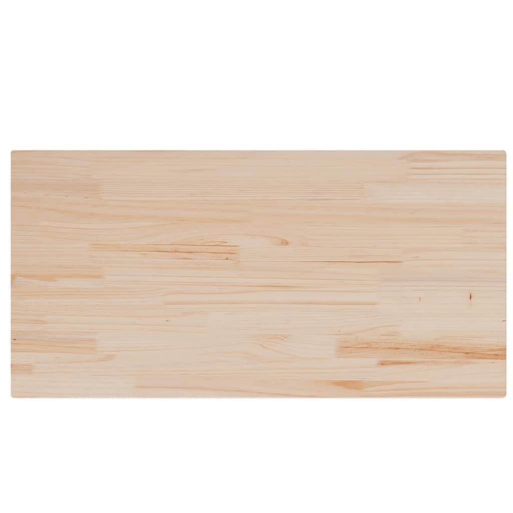 Plateau de Table 4 Pièces en Bois de Pin Massif Rectangulaire 200x100x2,5 cm, Dessus de Table de Remplacement pour Table à Manger Bureau et Cuisine, Design Naturel Rustique Non Traité