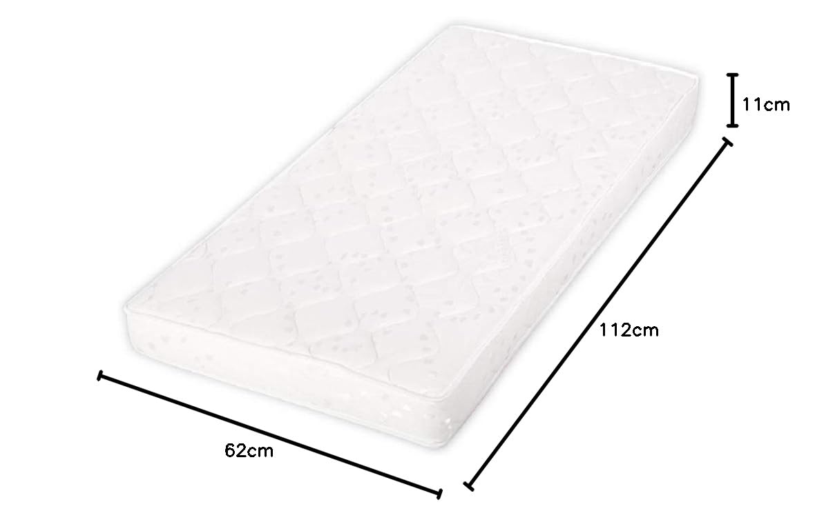 Lorelli Babybett Matratze Sweet Dream 110 x 62 x 10 cm Schonbezug waschbar weiss