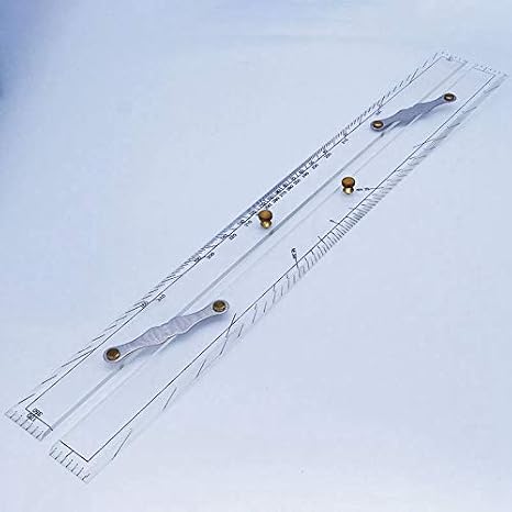 TOOGOO Parallel Ruler 450MM, Transparent Plastic, Injection Molded, Drafting Tool