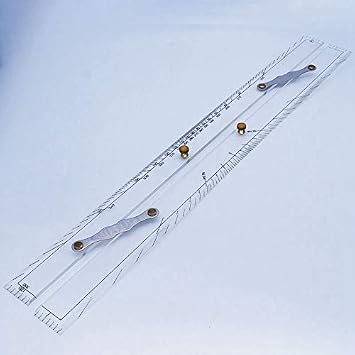 TOOGOO Parallel Ruler 450MM, Transparent Plastic, Injection Molded, Drafting Tool