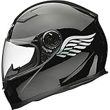 2er Set Flügel je ca 14cm Motorradhelm Biker Aufkleber Sticker Autoaufkleber Profi-Qualität Sticker UV-fest