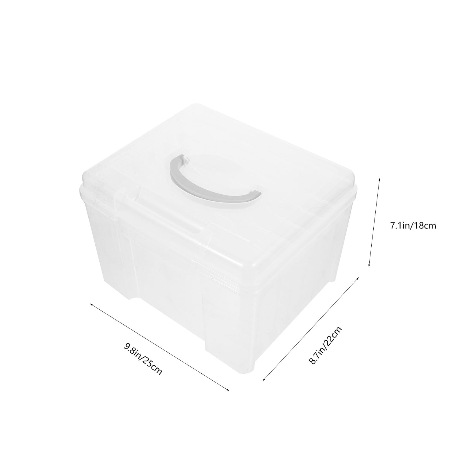 Transparente Dokumentenaufbewahrungsbox mit 6 Fächern aus Kunststoff Tragbar und Leicht zur Sortierten Ablage für Büro und Schule