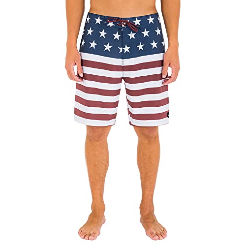 Hurley Phantom Weekender boardshorts stretch et hydrofuge rouge taille 29