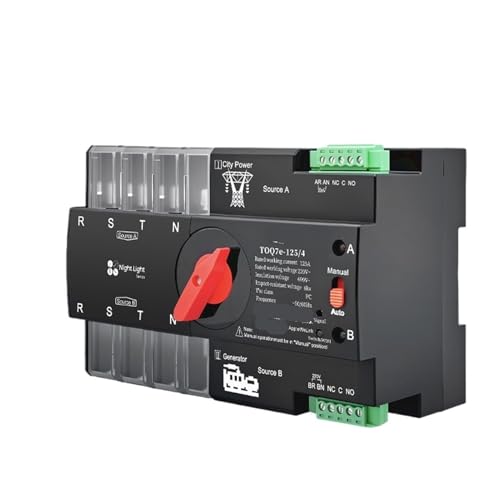 Interruptor selector ATS 2P 100A con control remoto para energía ininterrumpida 1