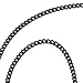 Men's Black Stainless Steel Curb Chain Necklace 4mm 24"