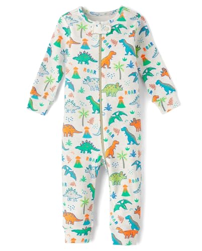 The Children'S Place Baby-Boys And Toddler Long Sleeve 100% Cotton Zip-Front One Piece Footed Pajamas