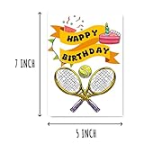 NALSDesigns Birthday Racquetball Card - Birthday Congrats Card - Tennis Themed Birthday Card - Funny Card - Bday Greeting Card - Gift For Bday