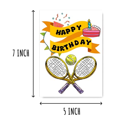 NALSDesigns Birthday Racquetball Card - Birthday Congrats Card - Tennis Themed Birthday Card - Funny Card - Bday Greeting Card - Gift For Bday