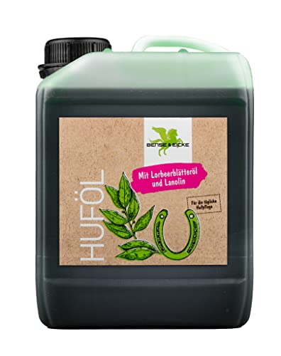 Bense & Eicke Huföl mit Lorbeerblätteröl - 2500 ml - reguliert den Feuchtigkeitshaushalt trägt zur Hornstabilität bei und pflegt Hufwand sowie Kronrand