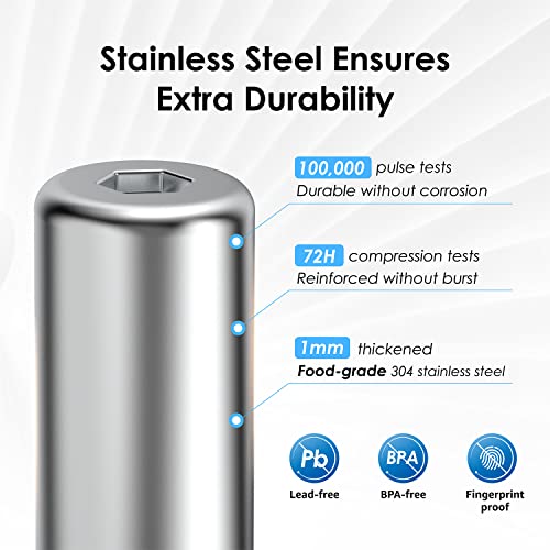 Image of Waterdrop CTF-02 Water Filter for Sink Faucet, 5-Stage Stainless Steel | Reduces Heavy Metals and 99% Chlorine, NSF /ANSI 42 Certified Countertop Water Filter System, 8000 Gallons, 1 Filter