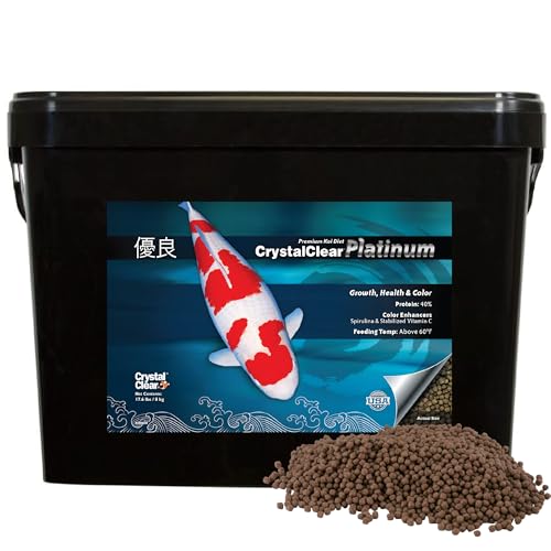 CrystalClear Platinum Fish Food: Premium Floating Pellets for Koi & Goldfish
