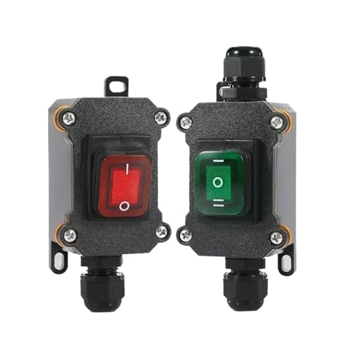 Interruptor tipo barco PG11 estanco de 25A con doble piloto verde de 220V