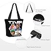 THERIGHTEN Women Tyler Rapper The Creator Singer Music Tote Bag lightweight Shoulder Bag Large Capacity Reusable Grocery with Inner Pockets Zipper for Sport Travel Beach shopping #4