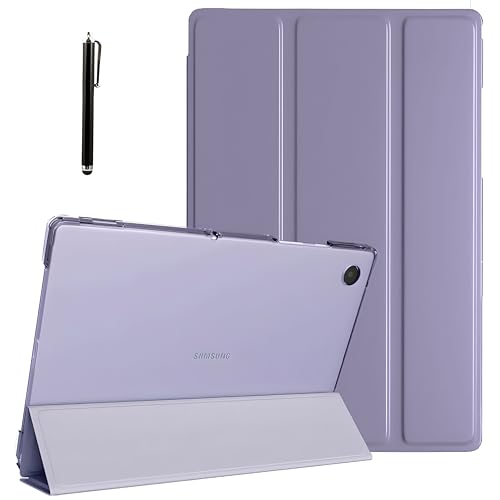 Image of ProElite Cover for Samsung Galaxy Tab A9 Plus 11 inch Case Cover, Smart Flip Case Cover for Samsung Galaxy Tab A9+ 11 inch Translucent Back with Stylus Pen, Lavender