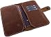 Produktbild Burkley Echt Leder Handytasche Organizer mit Kartenfächer passend für z.B. iPhone 11 Pro Max/Samsung Galaxy A71 / S20 Ultra/Note 20 / Note 20 Plus (Shabby Chic Braun, XXXL)